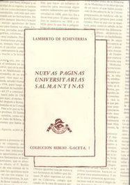 Nuevas páginas universitarias salmantinas, Lamberto De Echeverria - LC