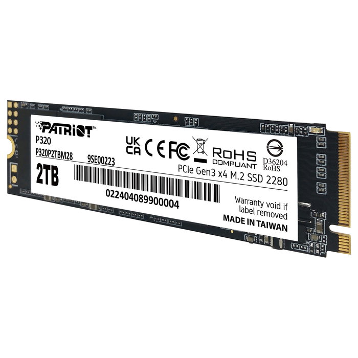 Patriot SSD M.2 NVMe PCIe 3.0 2TB 3000MB/s Lectura 2200MB/s Escritura PE999