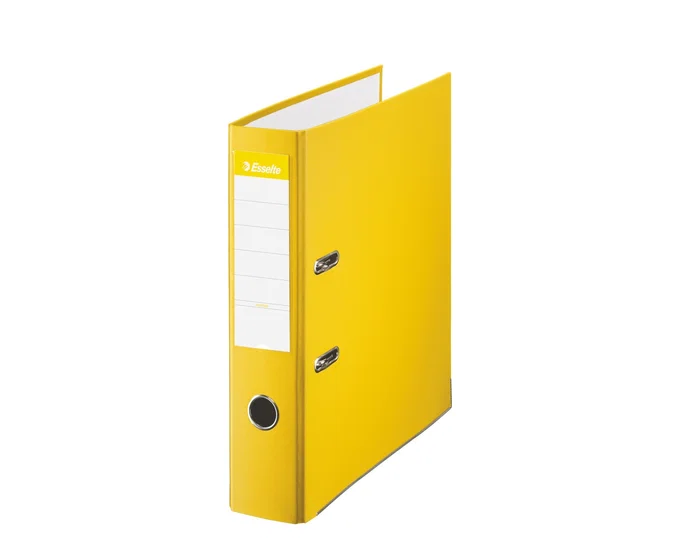 Esselte Archivador de palanca forrado PVC Amarillo 75 mm Folio