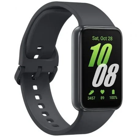 Samsung Smartband Galaxy Fit 3 Gris SM-R390NZAAEUB - Pulsera de Actividad con Pantalla AMOLED de 1.6" y 13 días de Batería