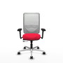 PIQUERAS Y CRESPO Silla de oficina Zulema con mecanismo Sincro/Traslack Rojo y Blanco