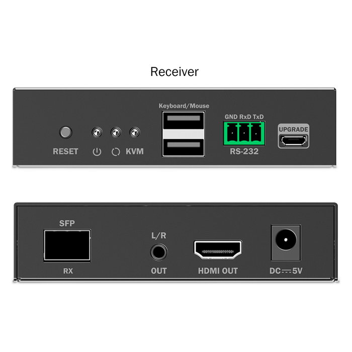 Digitus DS-55349 Receptor IP KVM de fibra HDMI 4K/60Hz Negro Digitus DS-55349 Receptor IP KVM de fibra HDMI 4K/60Hz Negro