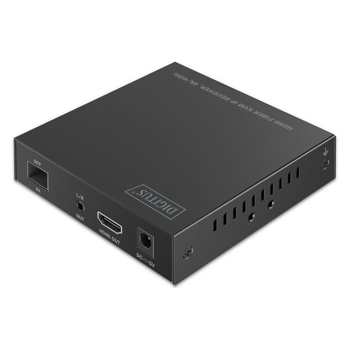 Digitus DS-55349 Receptor IP KVM de fibra HDMI 4K/60Hz Negro Digitus DS-55349 Receptor IP KVM de fibra HDMI 4K/60Hz Negro
