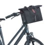 Basil City Bolsa Alforja Bicicleta Delantera Negro 11L Poliéster Hidrófugo MIK Sistema Fijación Reflectante 27x39x15 cm