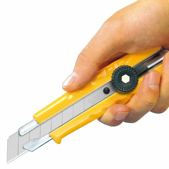 Olfa Cúter Profesional L-1 con Bloqueo Manual y Cuchilla de 18 mm