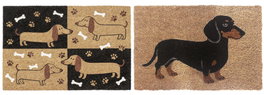 DKD Home Decor Felpudo de Fibra de Coco con Motivos de Perros Surtido