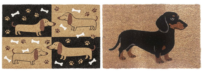 DKD Home Decor Felpudo de Fibra de Coco con Motivos de Perros Surtido DKD Home Decor Felpudo de Fibra de Coco con Motivos de Perros Surtido