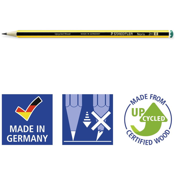 Staedtler Noris 120-4 Lápices de Grafito 2H (Set de 12)