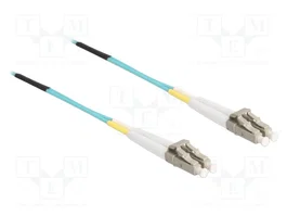 DeLOCK Cable de fibra óptica LC a LC multimodo OM3 1 m, aguamarina