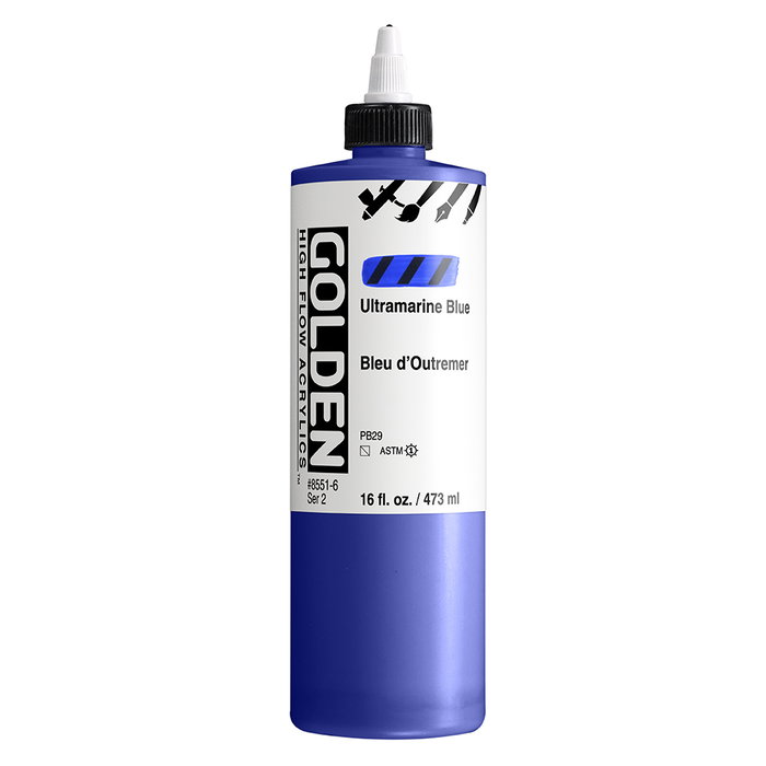 Golden Azul Ultramar Colores Acrílicos High Flow 473 ml Golden Azul Ultramar Colores Acrílicos High Flow 473 ml