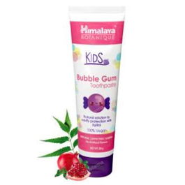 HIMALAYA Dentífrico Infantil Botanique Chicle 80Gr - Sin Flúor, Combate Caries, Vegano