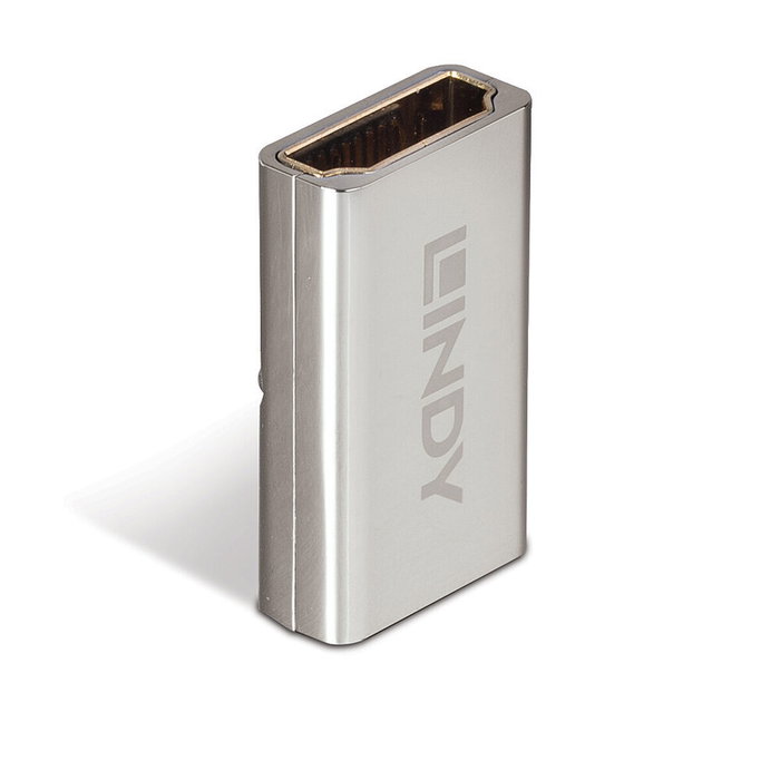 Lindy Adaptador HDMI 2.1 Hembra a Hembra 8K UHD Plata Lindy Adaptador HDMI 2.1 Hembra a Hembra 8K UHD Plata