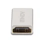 Lindy Adaptador HDMI 2.1, 48 Gbit/s, Resolución 8K 7680x4320 a 60Hz, Conectores HDMI Hembra a Hembra, Metal Plateado, Cambiador de Género 41511