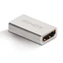 Lindy Adaptador HDMI 2.1, 48 Gbit/s, Resolución 8K 7680x4320 a 60Hz, Conectores HDMI Hembra a Hembra, Metal Plateado, Cambiador de Género 41511