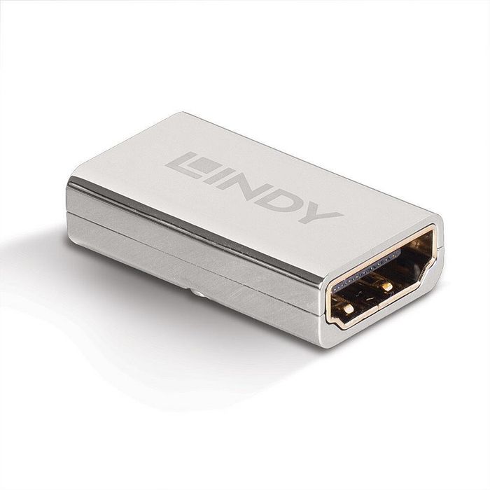 Lindy HDMI 2.1 Coupler Female to Female - Conector para Unir Dos Cables HDMI Cortos y Extender Distancia