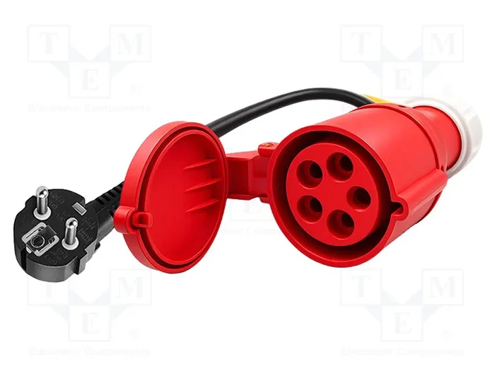 Qoltec Adaptador de potencia para cargadores EV CEE 16A 5P a SCHUKO 230V 3.5 kW