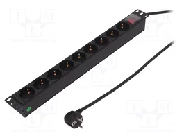 LOGILINK PDU9C02 Regleta de alimentación con 9 tomas Schuko