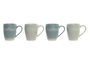 DKD Home Decor Mug Scandi Verde Menta Azul 9 x 10.5 x 11.5 cm Set de 4