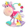 Playgro Sonajero Interactivo Unicornio 0188463 con Espejo, Mango Texturizado y Clip - Multilenguaje (Español, Inglés, Francés, Alemán, Italiano, Portugués)