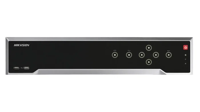 Hikvision DS-7708NI-I4 - Grabador de Video en Red (NVR) de 8 Canales, 4K UHD (3840x2160), 1.5U Rack, H.265+, 10TB, 128 Usuarios, 80 Mbps Entrada - Negro
