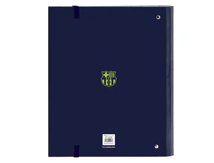 Safta Carpeta de anillas F.C. Barcelona Navy Blue con recambio y separadores Din A4