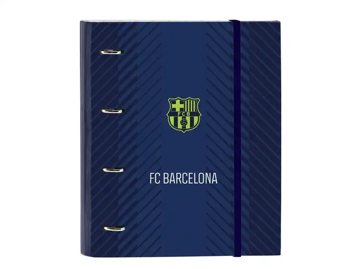 Safta Carpeta de anillas F.C. Barcelona Navy Blue con recambio y separadores Din A4