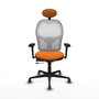 PIQUERAS Y CRESPO Silla de oficina Jorquera Naranja y Blanco
