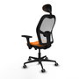 PIQUERAS Y CRESPO Silla de oficina Jorquera Naranja y Blanco