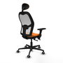 PIQUERAS Y CRESPO Silla de oficina Jorquera Naranja y Blanco