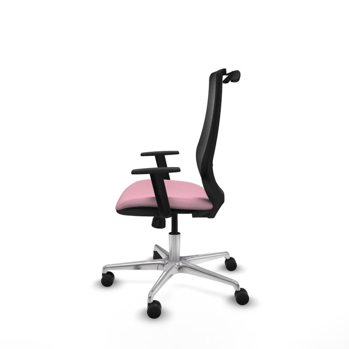 PIQUERAS Y CRESPO Silla de oficina Mardos Rosa con mecanismo Sincro