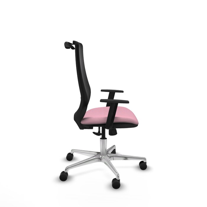 PIQUERAS Y CRESPO Silla de oficina Mardos Rosa con mecanismo Sincro