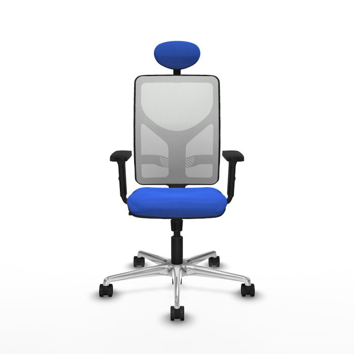 PIQUERAS Y CRESPO Silla de oficina Motilla con mecanismo Sincro, Azul y Blanco PIQUERAS Y CRESPO Silla de oficina Motilla con mecanismo Sincro, Azul y Blanco