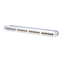 METZ CONNECT Panel de parches E-DAT ISO/IEC Cat.6A 24 Port 1 HE LSA BTR NETCOM 130855C-E