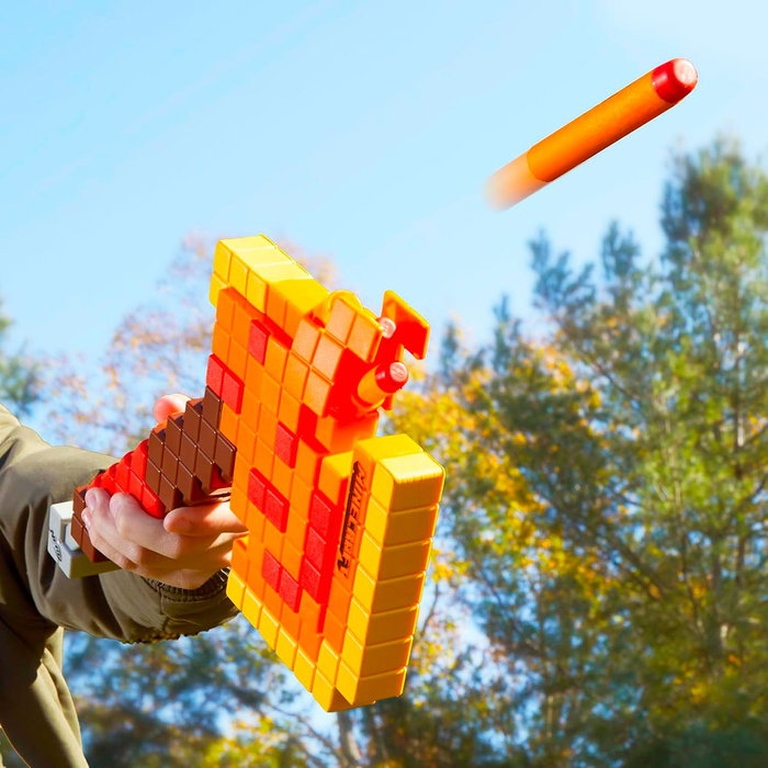 Nerf Hacha Lanzadardos Minecraft F8953 Hasbro, Lanza 3 Dardos