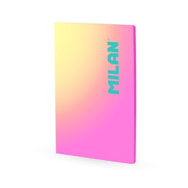 MILAN Libreta Sunset A4 48h Horizontal 95g Rosa (Set de 3)