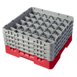 CAMBRO Cesta de lavado 36 comp. Gris claro