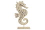 DKD Home Decor Decoración de Hierro Caballito de Mar Blanco