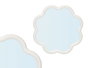 Giftdecor Espejo Forma Floral Blanco 38x38 cm (Set de 12)