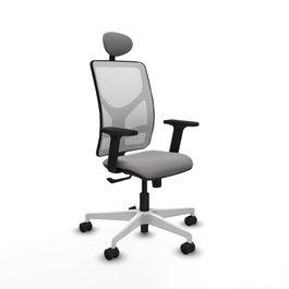 PIQUERAS Y CRESPO Silla de oficina Motilla con mecanismo Sincro Gris y Blanco