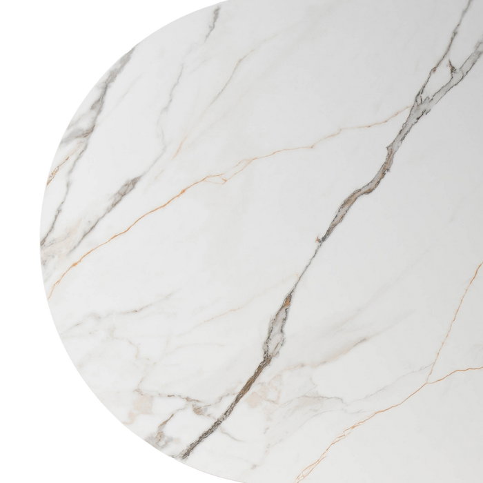 Mesa Comedor Blanco-Marrón Dm-Cerámica 180 X 90 X 76 cm