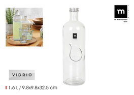 La Mediterranea Botella de Vidrio con Tapón de Metal 1.6L