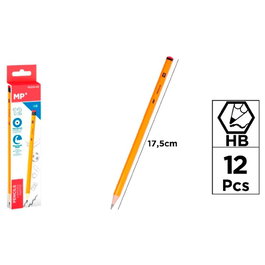 MP Lápiz de grafito hexagonal, 12 uds, blíster