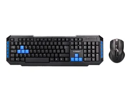 Q-connect Set Teclado y Ratón Inalámbrico Compatible Windows Color Negro