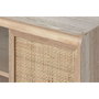 DKD Home Decor Mueble TV Paulownia y Ratán Natural 120x35x54