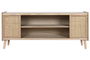 DKD Home Decor Balines Mueble TV Natural Ratán y Paulownia 120 x 35 x 54 cm