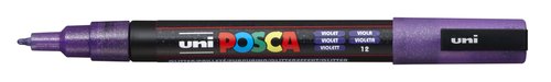 POSCA Marcador PC-3ML Punta Cónica 0,9 - 1,3 mm Violeta Purpurina POSCA Marcador PC-3ML Punta Cónica 0,9 - 1,3 mm Violeta Purpurina