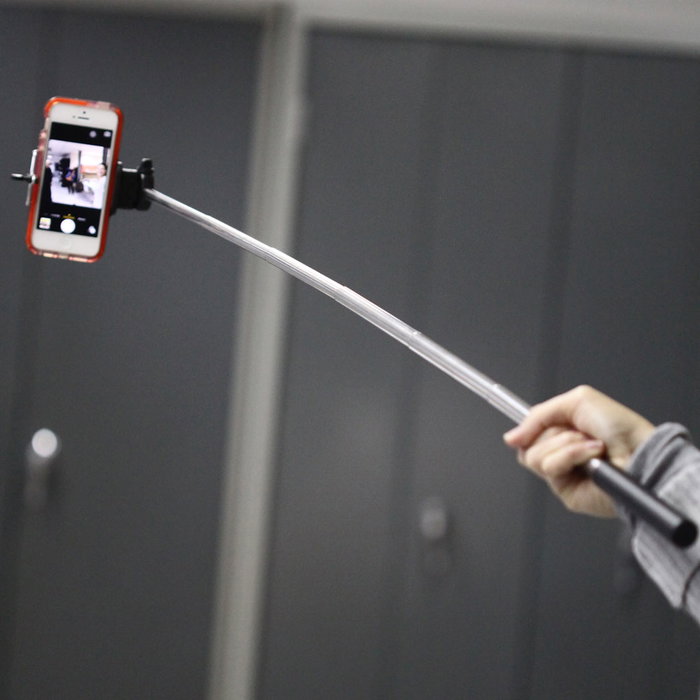 Fun Connection Palo Selfie 105 cm para Móvil y Cámara, Brazo Telescópico Abatible