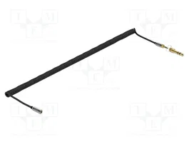 DeLOCK 85834 Cable de extensión de audio espiral 3,5 mm a 6,35 mm con adaptador, 5 m