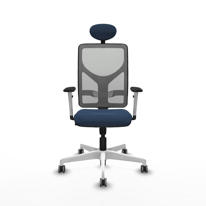 PIQUERAS Y CRESPO Silla de oficina Motilla Azul marino y Gris PIQUERAS Y CRESPO Silla de oficina Motilla Azul marino y Gris