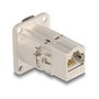 DeLOCK Conector empotrable RJ45 tipo-D Cat.6A STP Metal Plata